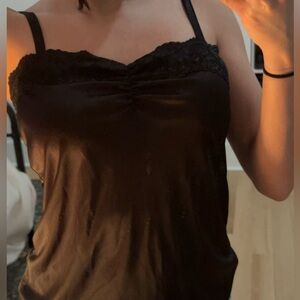 Stylish Black Ruched Camisole